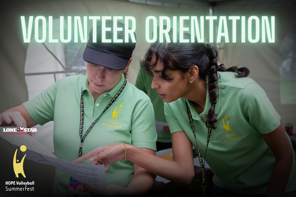 Volunteer orientation is on Wednesday July 8!